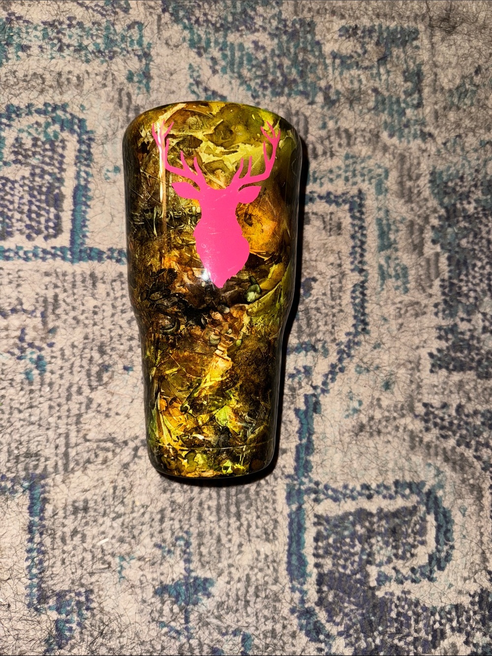 Jeep Olive Camo Tumbler with Pink Accents